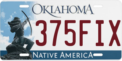 OK license plate 375FIX