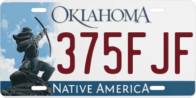 OK license plate 375FJF