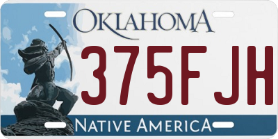 OK license plate 375FJH
