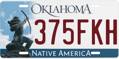 OK license plate 375FKH