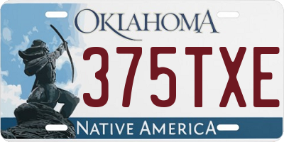 OK license plate 375TXE