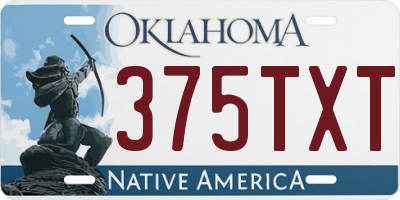 OK license plate 375TXT