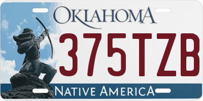 OK license plate 375TZB