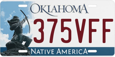 OK license plate 375VFF
