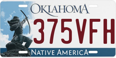 OK license plate 375VFH