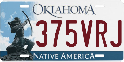 OK license plate 375VRJ