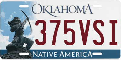 OK license plate 375VSI
