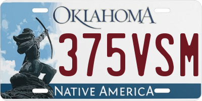 OK license plate 375VSM