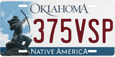 OK license plate 375VSP
