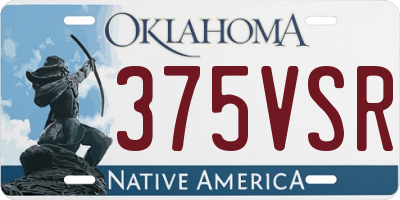 OK license plate 375VSR
