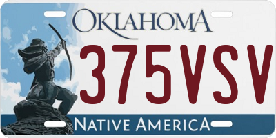 OK license plate 375VSV