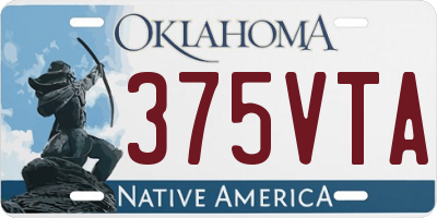 OK license plate 375VTA