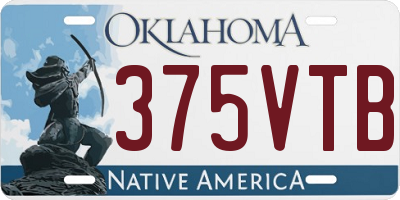 OK license plate 375VTB
