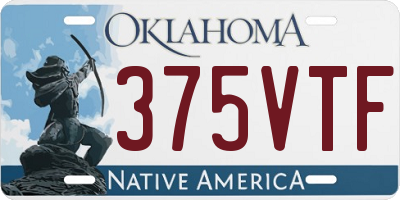 OK license plate 375VTF