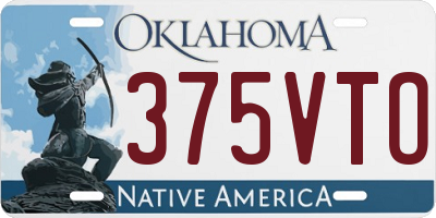 OK license plate 375VTO