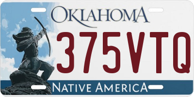 OK license plate 375VTQ