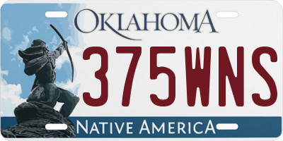 OK license plate 375WNS