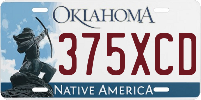 OK license plate 375XCD
