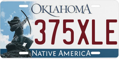 OK license plate 375XLE