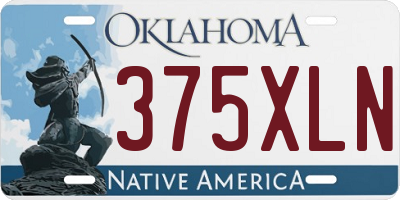 OK license plate 375XLN
