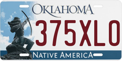 OK license plate 375XLO