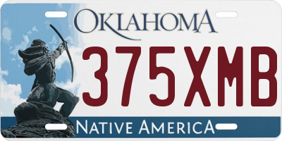 OK license plate 375XMB