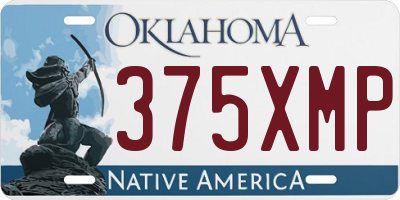 OK license plate 375XMP