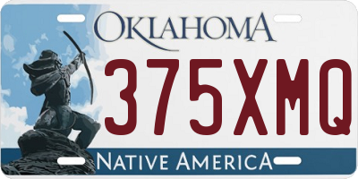 OK license plate 375XMQ