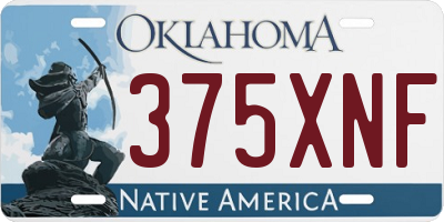 OK license plate 375XNF