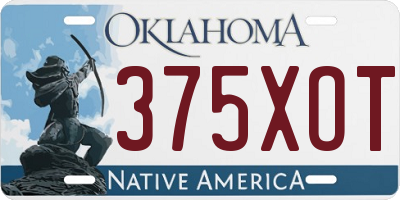 OK license plate 375XOT