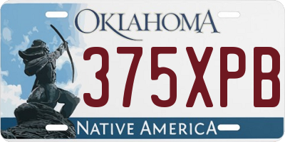 OK license plate 375XPB
