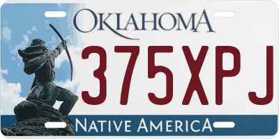 OK license plate 375XPJ
