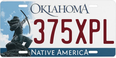 OK license plate 375XPL
