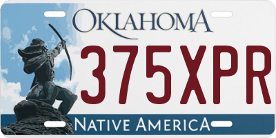 OK license plate 375XPR