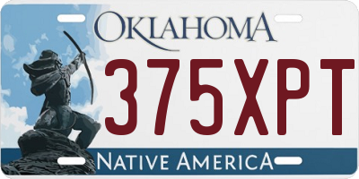 OK license plate 375XPT