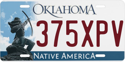OK license plate 375XPV