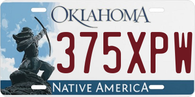 OK license plate 375XPW