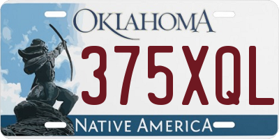 OK license plate 375XQL