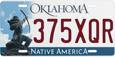 OK license plate 375XQR