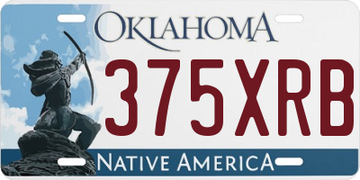 OK license plate 375XRB