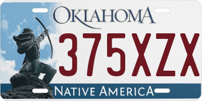 OK license plate 375XZX
