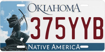 OK license plate 375YYB