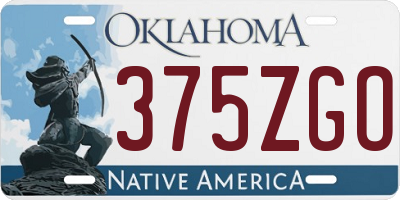 OK license plate 375ZGO
