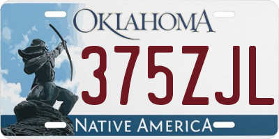 OK license plate 375ZJL
