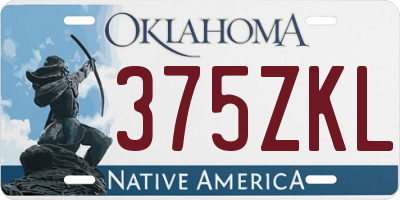 OK license plate 375ZKL