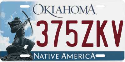OK license plate 375ZKV