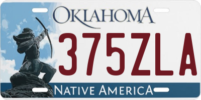 OK license plate 375ZLA