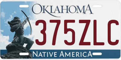 OK license plate 375ZLC
