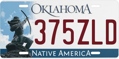 OK license plate 375ZLD