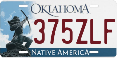 OK license plate 375ZLF